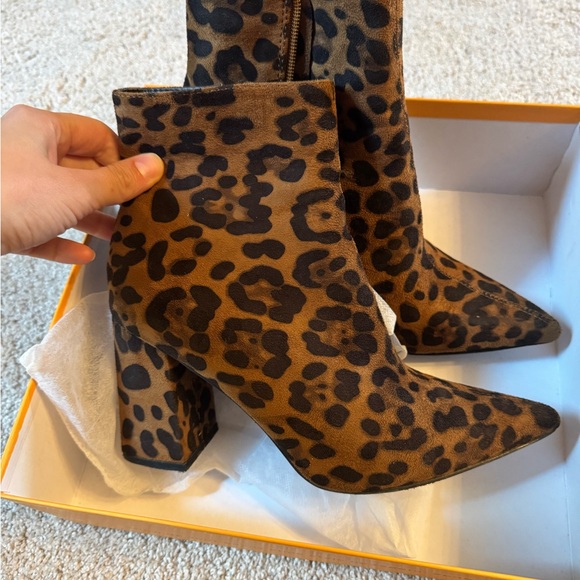 Public Desire Shoes - Leopard Print Ankle Boots